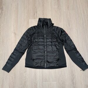 Canada Goose HyBridge Lite Jacket Womens XL Black Quilted Down Puffer 2727L